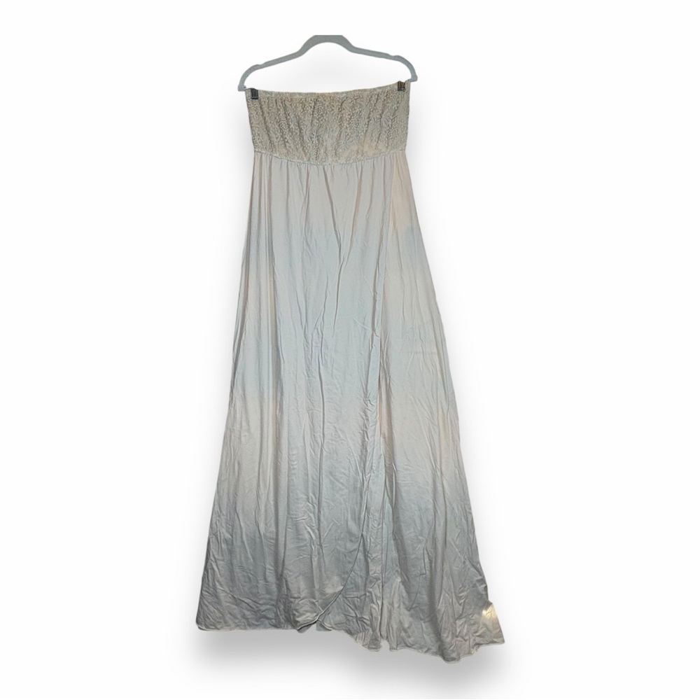 Hard Tail Ivory Floral Lace strapless dress size‎ Large